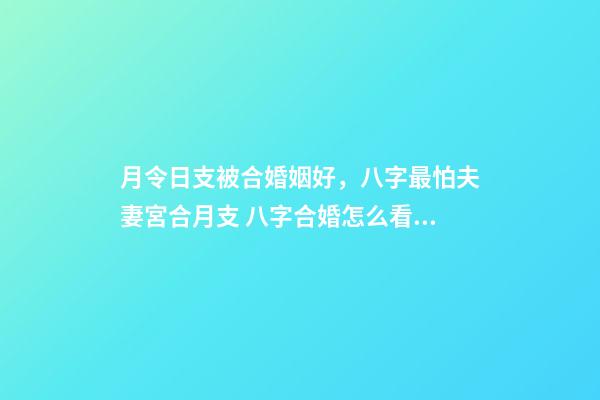 月令日支被合婚姻好，八字最怕夫妻宮合月支 八字合婚怎么看，八字合婚怎么看-第1張-觀點-玄機派